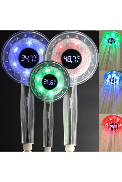 MILARIS Cap de dus, Display Digital cu LED care indica temperature apei, Lumini colorate, Crom