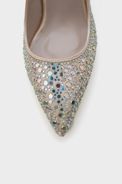 Capone Outfitters Stiletto cu toc înalt din satin Hope Stone