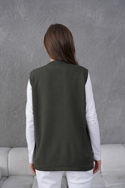 Lamierra Knitwear Openwork Mercerized Vest