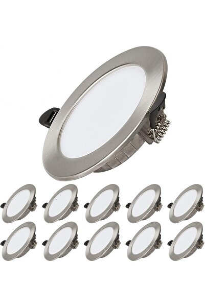 OEM Set de 10 spoturi LED încastrate, Dexnump ultra plat, 7 W, adâncime de instalare, lumină caldă