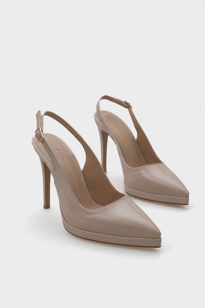 Capone Outfitters Risa Open Back Pointed Toe High Heel Platform Women's Shoes