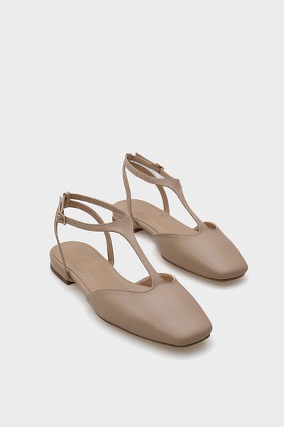 Capone Outfitters Andi Ankle Strap Women's Ballerinas