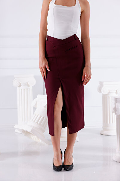 LA PANTE Дамска пола Пола с прегъване Пола с дължина до коляното Скромна пола...