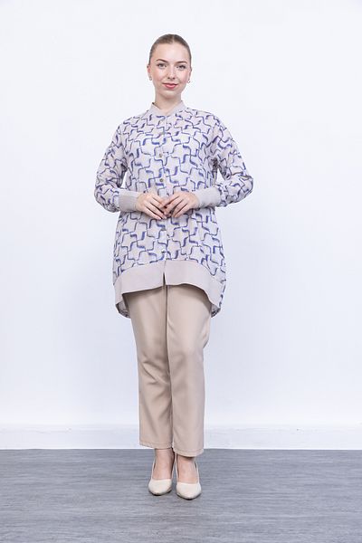 Linvey Comfortable Fit Ribbed Buttoned Patterned Women's Wearable Cap
