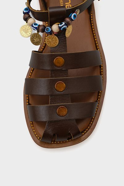 Capone Outfitters Elora Leather Women's Sandals with Akseusar