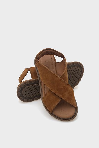 Capone Outfitters Sandale de damă din piele cu velcro cu bretele încrucișate Elvira