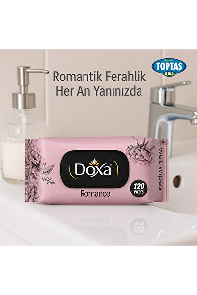 Doxa Romance Islak Mendil 120’li – Ferahlatıcı Çiçeksi Koku, Kapaklı Paket