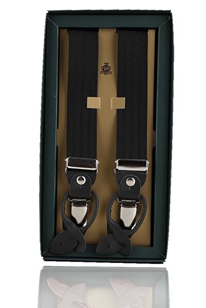 Kravatkolik Leather Connected Button Perforated Jacquard Black Trouser Strap ...
