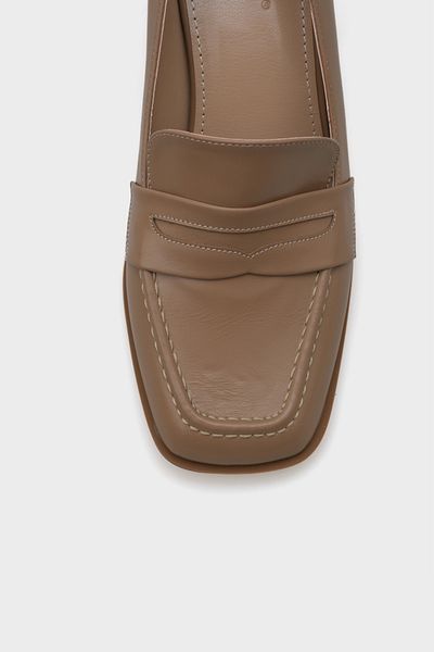 Capone Outfitters Γυναικεία παπούτσια Rachel Blunt Toe με μεσαίο τακούνι Loafer