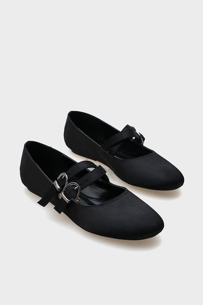 Capone Outfitters Azalea Double Banded Buckle Ballerinas