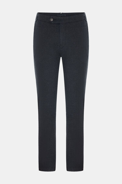 W Collection Dark Blue Pipe Leg Patterned Pants