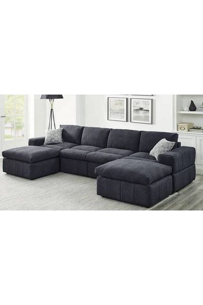 BIZ NAS Luxury Gray Corner Sofa - SM1606