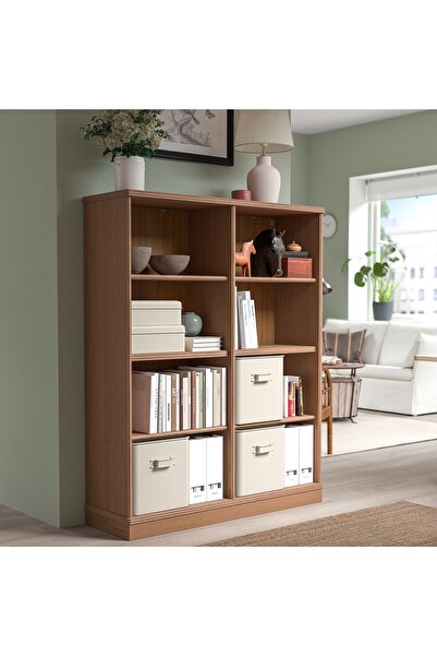 IKEA büfe, gri-kahverengi, 121x37x152 cm