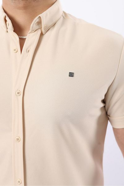 comstar Cămașă de vară, de bază, elegantă, cu mânecă scurtă, slim fit
