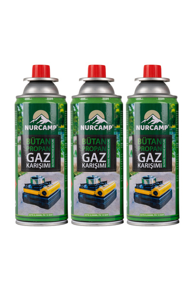 Nurcamp Bütan Propan Gaz Kartuşu 227gr Kts227-3'lü