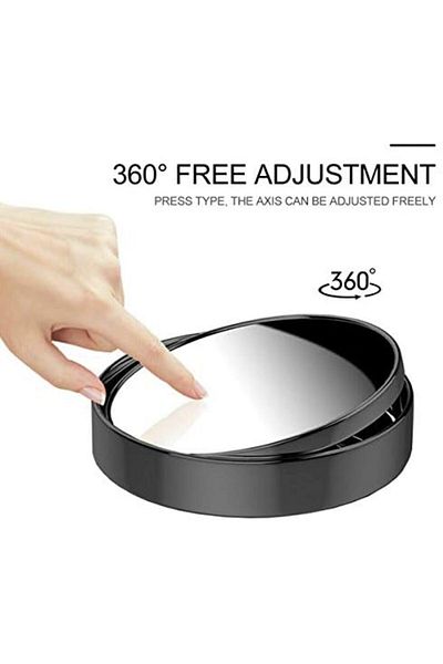 Bogadini Set of 2 convex side mirrors - round, 360° wide angle, HD glass, for blind spots