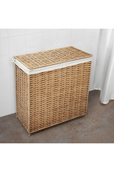 IKEA NATTGIBBA Çamaşır sepeti söğüt el yapımı