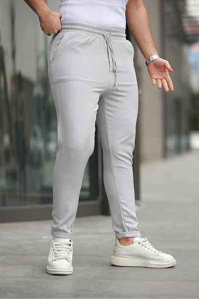 comstar Men's Trendy Double Leg Trousers with Elastic Waist