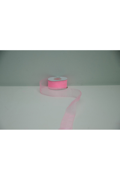 ÇINARASYADAHOME Ροζ κορδέλα οργάντζα σε ρολό 3 εκ. (30 χιλιοστά) x 25 γιάρδες – Διακοσμητική κορδέλα για συσκευασία δώρων και διακόσμησης