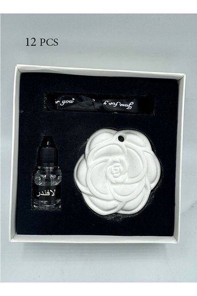 GIFT فواحات رخامية على شكل وردة مع الرائحة ( 12حبة)