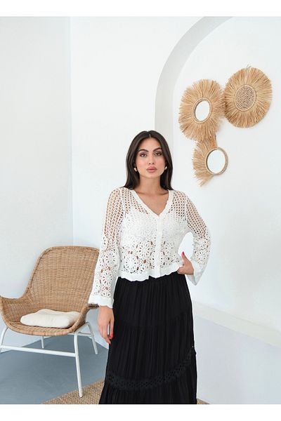 BLUE DAY'S Women's Bohemian Authentic Crochet Cardigan