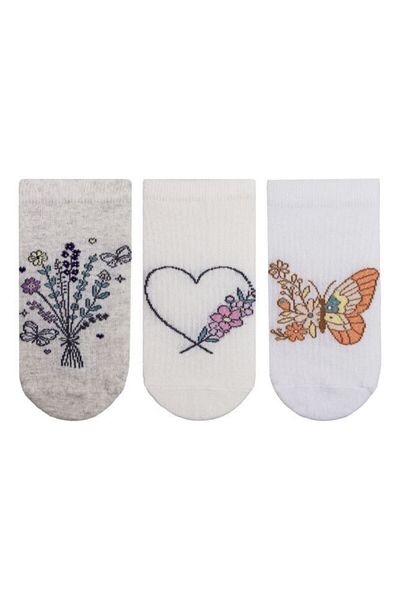 Bross Γυναικείες κάλτσες Sneaker 3 τεμαχίων Butterfly