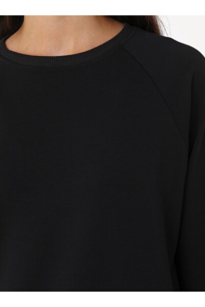 Everyday Basic Φούτερ γιακά ποδηλάτου κάτω από το γόνατο - Μαύρο - Μπενίν