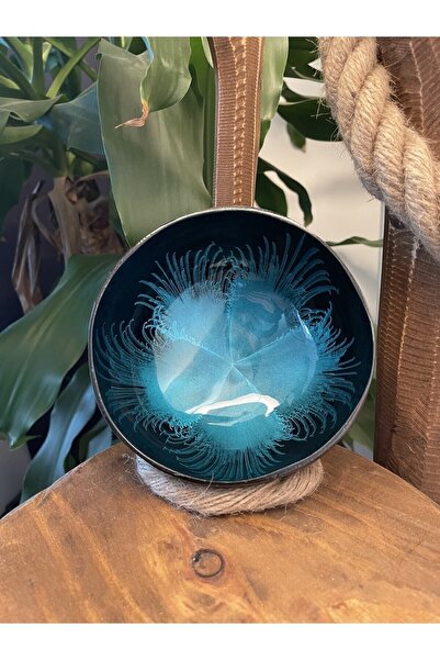 Genel Markalar Blue Ocean Design Hindistan Cevizi Kasesi Ve Kase Altlığı - Coconut Bowl - Bowl Kasesi - Çerezlik