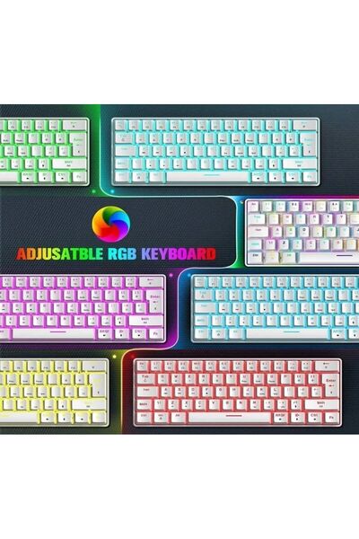 fortrek Rol Red Switch Mini Rgb Oyun Klavyesi Gaming Mekanik 62 Tuşlu 18 Rgb Led Usb Siyah