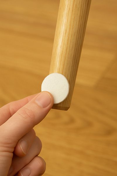TREND KULP 24 mm Adhesive Furniture Leg Felt Floor Protector Table Chair Parquet Protection Pad (Pack of 33)