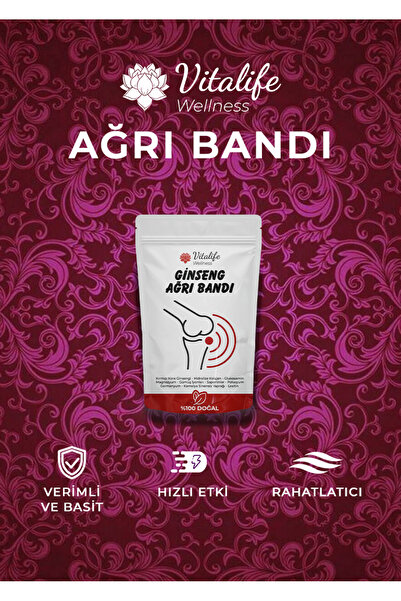 Vitalife Wellness Ginseng Ağrı Bandı Anında Etki Gün Boyu Destek 25 Adet