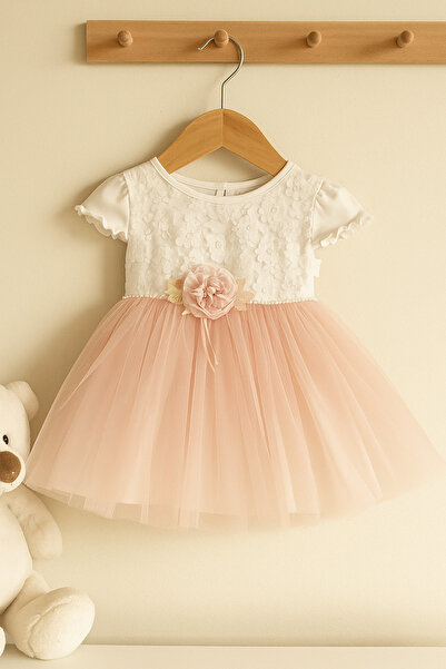 Nimini Kids YAZLIK ÇİÇEK NOKTALI KIZ BEBEK ELBİSE (9 Ay,12 Ay,18 Ay )