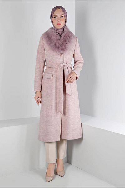 Alvina Palton de blană cu nasturi 90383