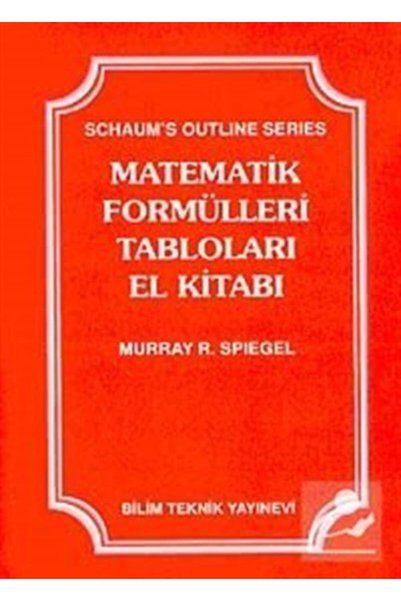 Bilim Teknik Yayınevi Matematik Formülleri Tabloları El Kitabı