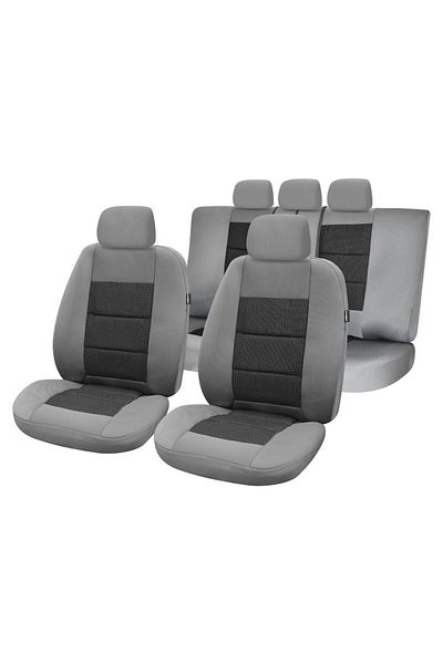 SMARTIC Car seat covers, Premium Lux, 11 pieces, airbag compatible, foldable, 3 layers of material