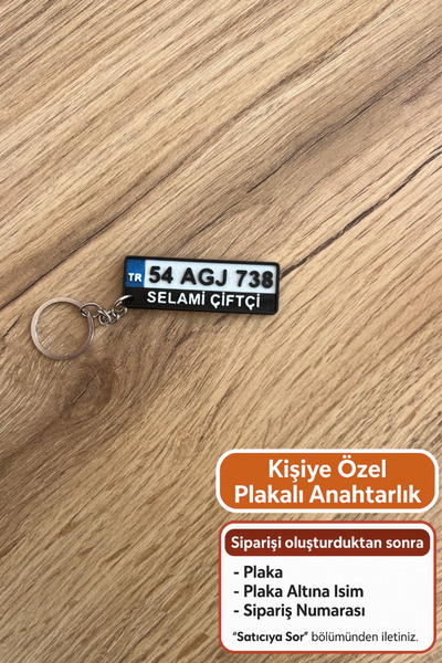 lina hobby Kişiye Özel Plaka Anahtarlık - İsimli ve Plakalı Araç Anahtarlığı