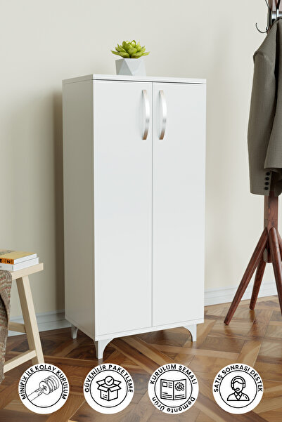 Hediyeler Kapında Beyaz 3 Raflı Çok Amaçlı Mutfak Dolabı Kiler Banyo Balkon E...