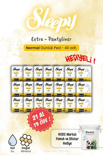 Sleepy Extra 40S Buy 21 Pay 19 Daily Pad Normal 40S and Rosie Gift