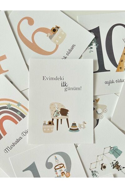 HAYYRAL Bebek Anı Kartı Hamile Anı Kartları Anı Kartı Modelleri Bebek Aylık Konsept Fotoğraf Çekimi