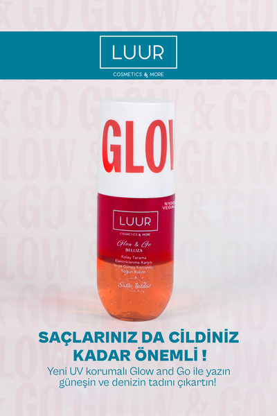 LUUR COSMETICS & MORE Glow & Go Belliza Çift Fazlı Saç Bakım Spreyi, Elektrik...
