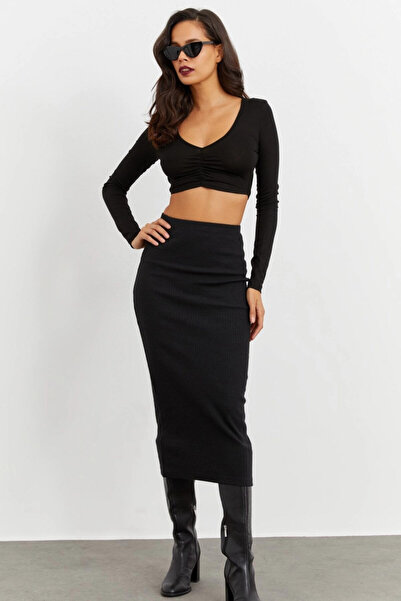 Cool & Sexy Fustă creion neagră de damă Yİ2474