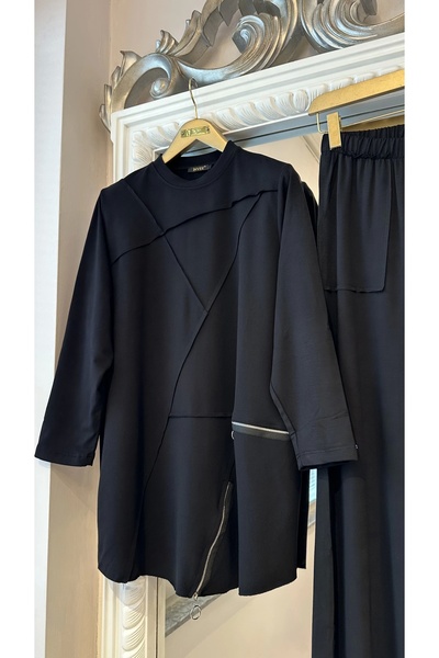 Invee 7111 Cotton Suit - Black