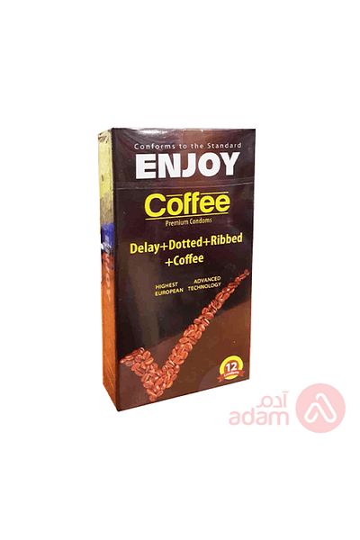 Enjoy Condoms 12 Pcs Coffee Delay 589 --- انجوى واقى ذكرى بنكهة القهوة تاخير12حبة