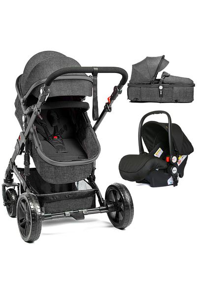 TEKNUM Teknum 3In1 Pram Stroller  + Car Seat-Space Grey