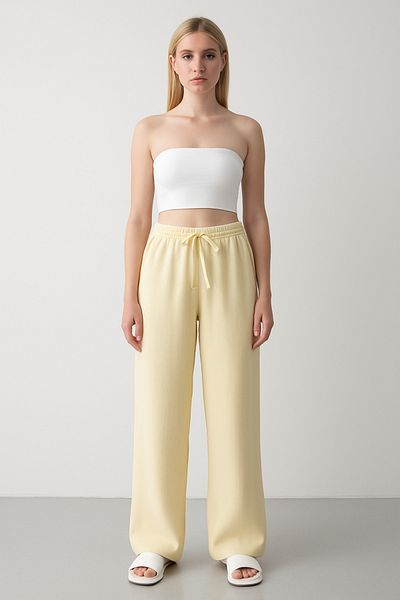 My Blog Yellow Cotton Linen Trousers