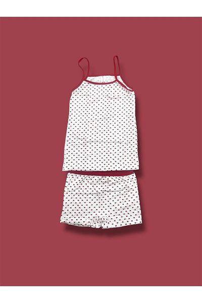 Erdenay Tekstil Girl's Tank Top Boxer Set Cotton 6 Pack