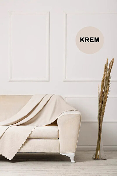 Hig Store Şönil Kumaş Düz Desen Çift Taraflı Koltuk Örtüsü / Çekyat Örtüsü 175 X 215 Ebat