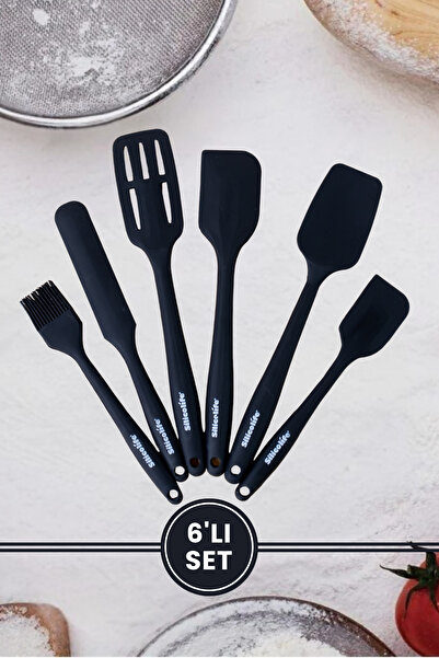 Silicolife Silikon Mutfak Seti 6’lı, Isıya Dayanıklı Yanmaz Yapışmaz Silikon ...