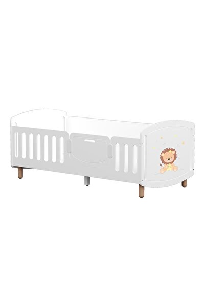 MeltemKids Sweet Lion Çocuk Odası Montessori Karyola 90x190 cm + YATAK HEDİYE