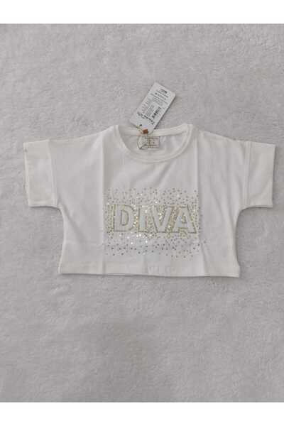 Store Nakışlı Süprem Kız Çocuk Crop Plaj